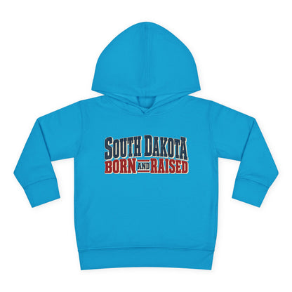 South Dakota Born and Raised Vintage Americana Unisex Toddler Pullover Fleece Hoodie