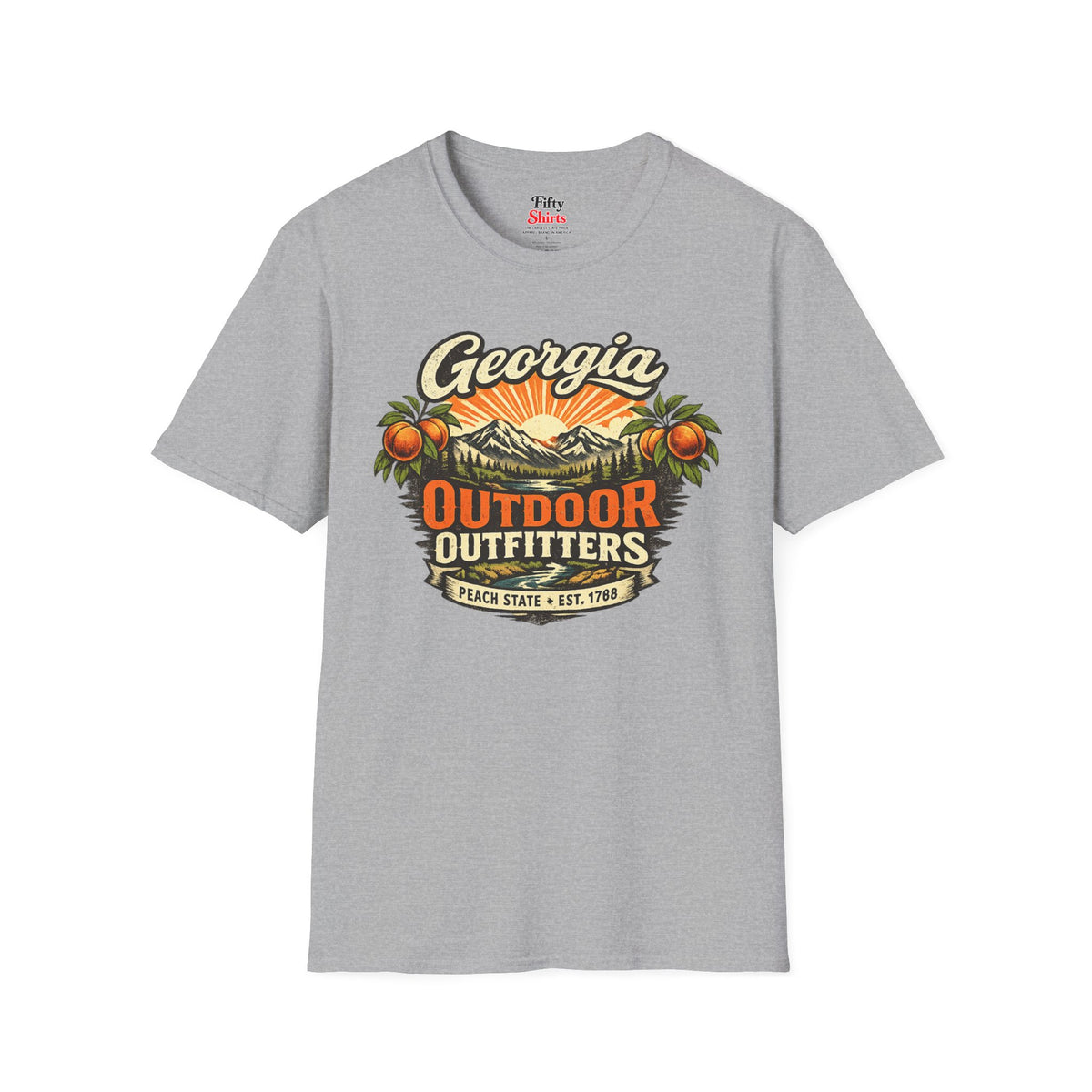 Georgia Outdoor Outfitters Unisex Softstyle T Shirt State Pride Graphic Tee Collections FS03
