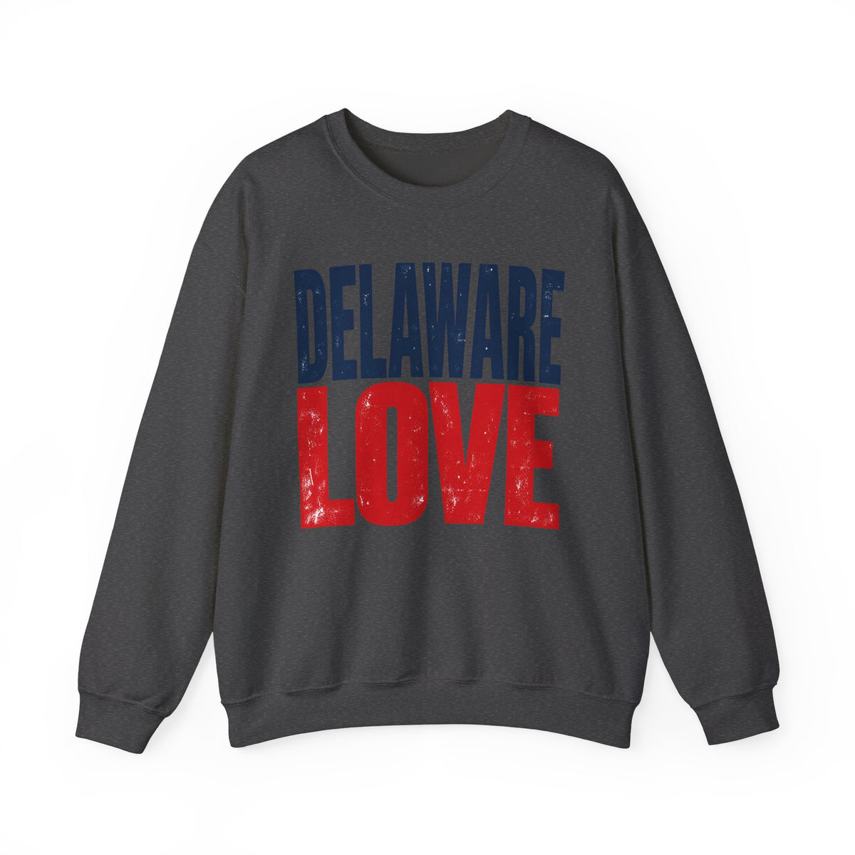 Delaware Love Unisex Crewneck Sweatshirt State Name Graphic