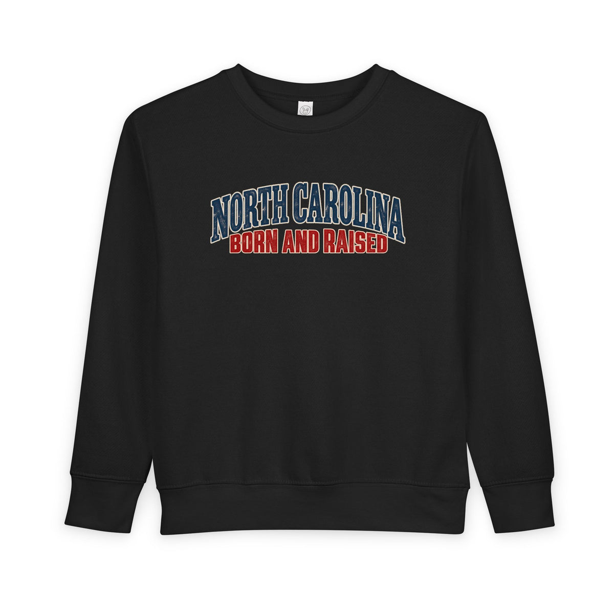 North Carolina Born and Raised Classic Souvenir Unisex Toddler Sweatshirt