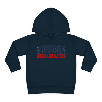 Virginia Born and Raised Bold Southern Streetwear Unisex Toddler Pullover Fleece Hoodie