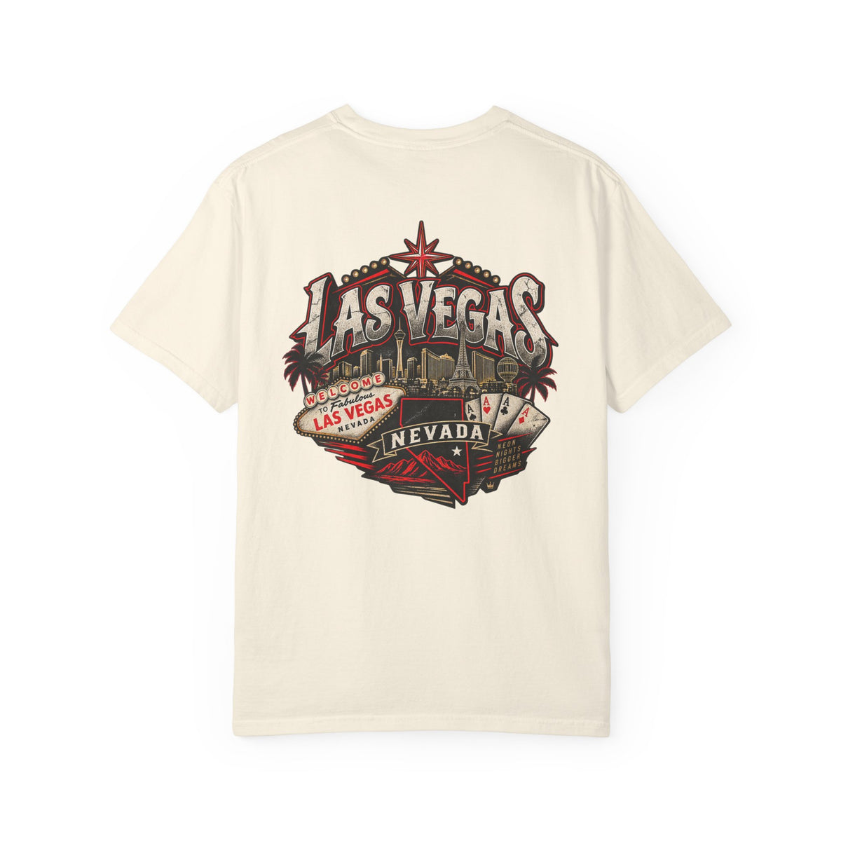 Las Vegas Nevada Unisex Comfort Color 1717 Streetwear Graphic Tee