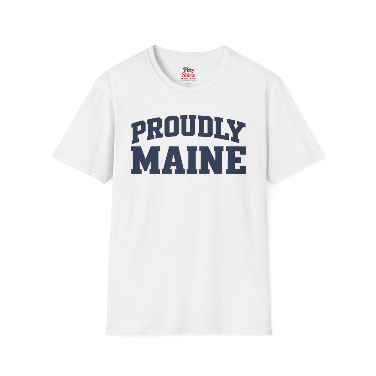 Proudly Maine Unisex Softstyle T Shirt State Name Graphic Tee