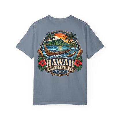 Hawaii Outrigger Club Unisex Comfort Color 1717 Streetwear Graphic Tee