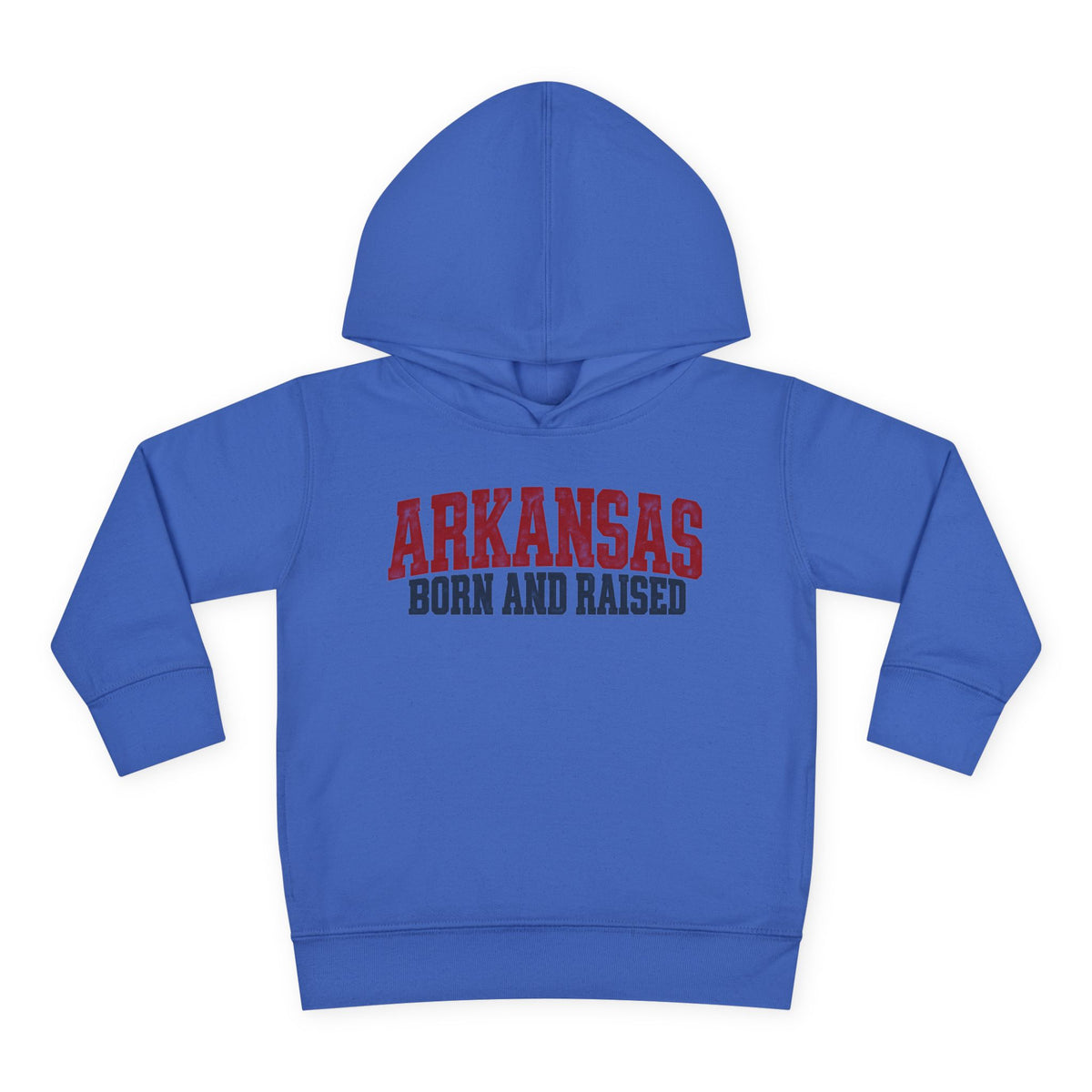 Arkansas Born and Raised Rugged Workwear Unisex Toddler Pullover Fleece Hoodie