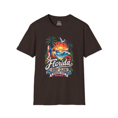 Florida Surf Club Unisex Softstyle T Shirt State Pride Graphic Tee Collections FS03