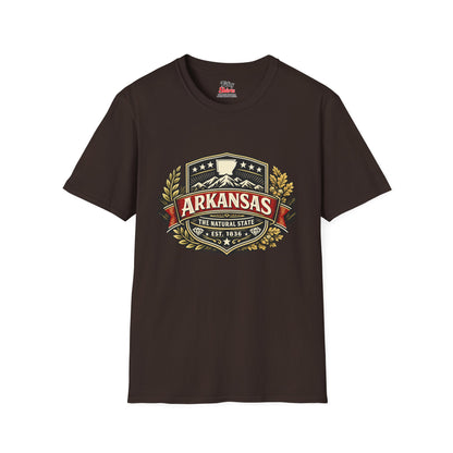Arkansas Heritage  Badge Unisex Softstyle T Shirt State Pride Graphic Tee Collections FS03