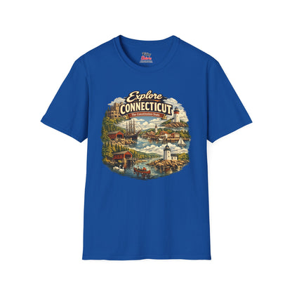 Explore Connecticut Unisex Softstyle T Shirt State Pride Graphic Tee Collections FS03