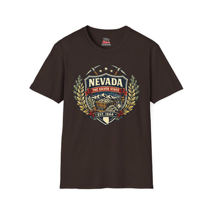 Nevada Heritage Badge Unisex Softstyle T Shirt State Pride Graphic Tee Collections FS03