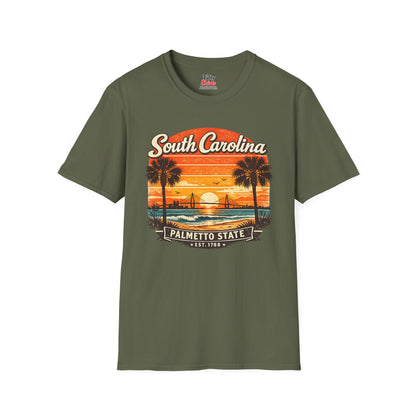 South Carolina Coastal Sunset Unisex Softstyle T Shirt State Pride Graphic Tee Collections FS03