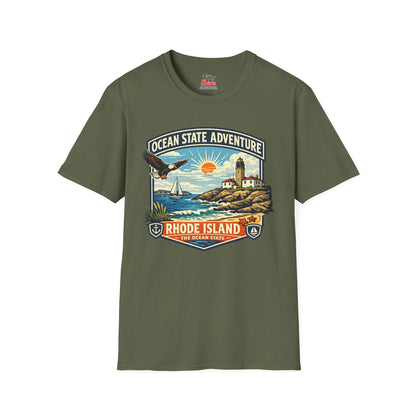 Rhode Island Ocean State Adventure Unisex Softstyle T Shirt State Pride Graphic Tee Collections FS03