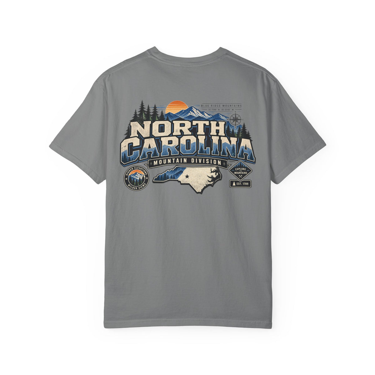 North Carolina Mountain Division Unisex Comfort Color 1717 Streetwear Graphic Tee