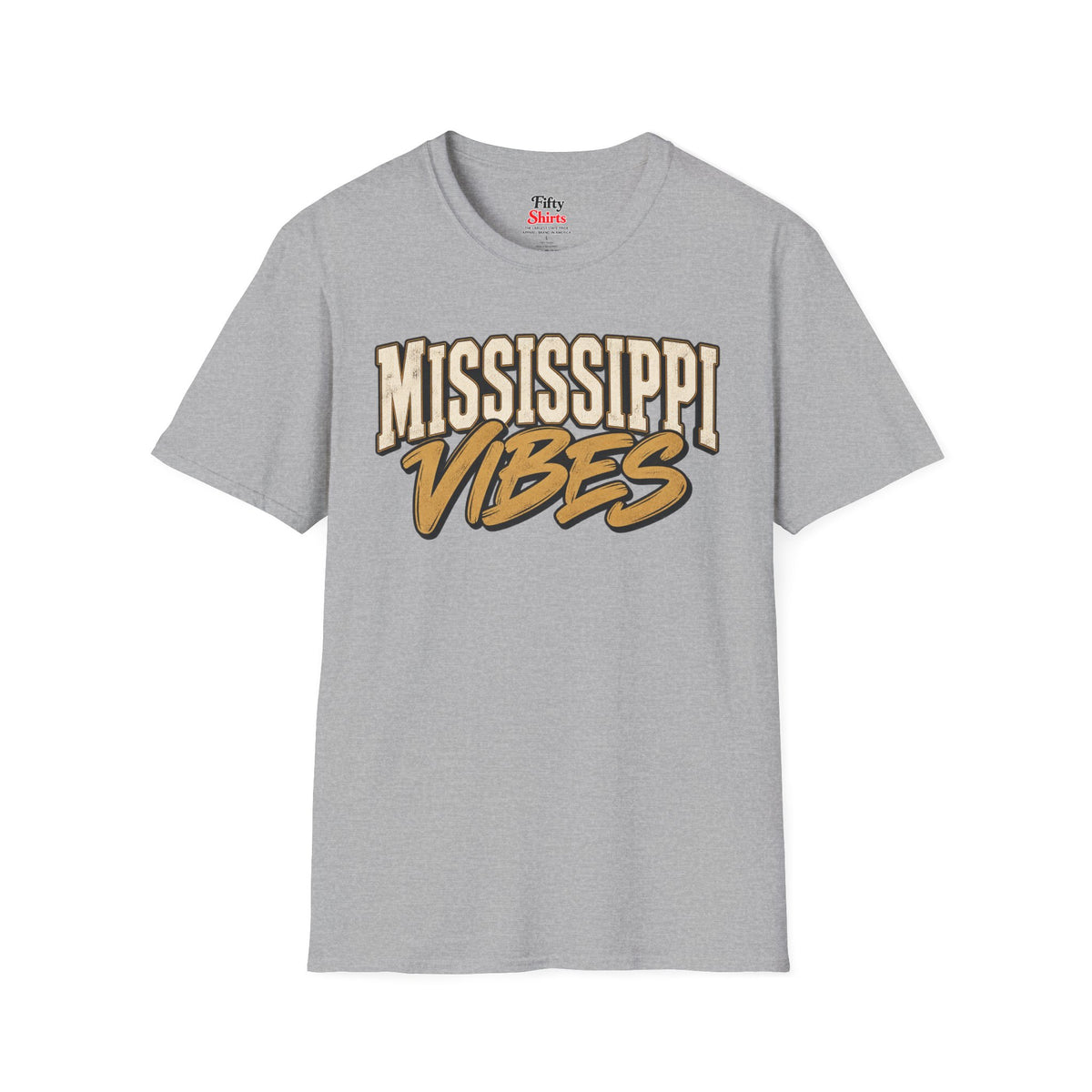 Mississippi Vibes Unisex Softstyle T Shirt State Name Graphic Tee