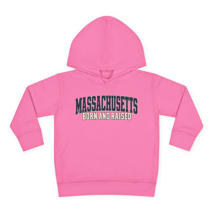 Massachusetts Born and Raised Rugged Heritage Unisex Toddler Pullover Fleece Hoodie