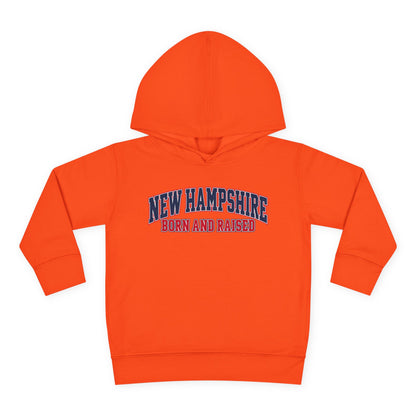New Hampshire Born and Raised Premium Collegiate Unisex Pullover Fleece Hoodie