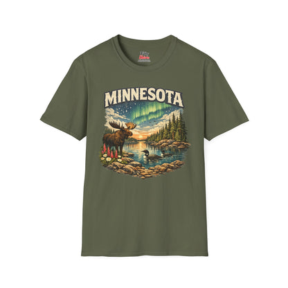 Minnesota Wildlife Unisex Softstyle T Shirt State Pride Graphic Tee Collections FS03