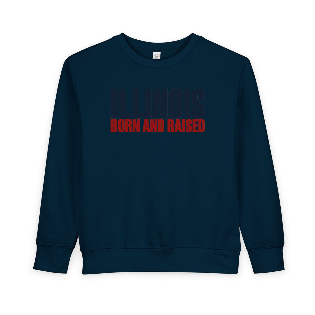 Illinois Born and Raised Modern Midwest Streetwear Unisex Toddler Sweatshirt