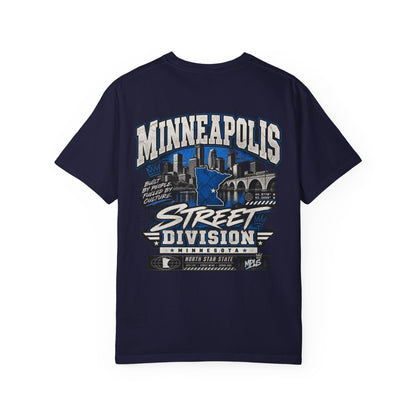 Minnesota Minneapolis Street Division Unisex Comfort Color 1717 Streetwear Graphic Tee