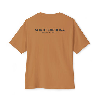North Carolina All State In God We Trust Unisex Casual Oversized Boxy Tee