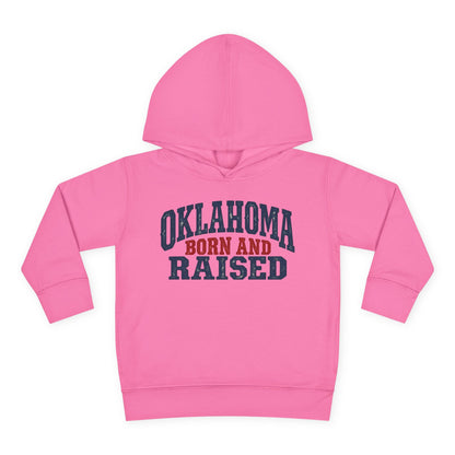 Oklahoma Born and Raised Rustic Americana Unisex Toddler Pullover Fleece Hoodie