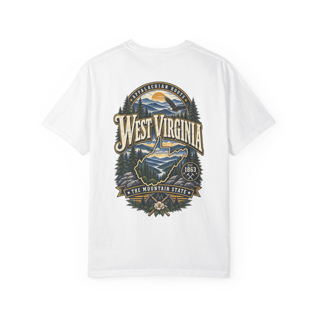 West Virginia Appalachian Roots Unisex Comfort Color 1717 Streetwear Graphic Tee