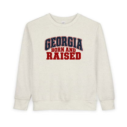 Georgia Born and Raised Rustic Southern Unisex Toddler Sweatshirt