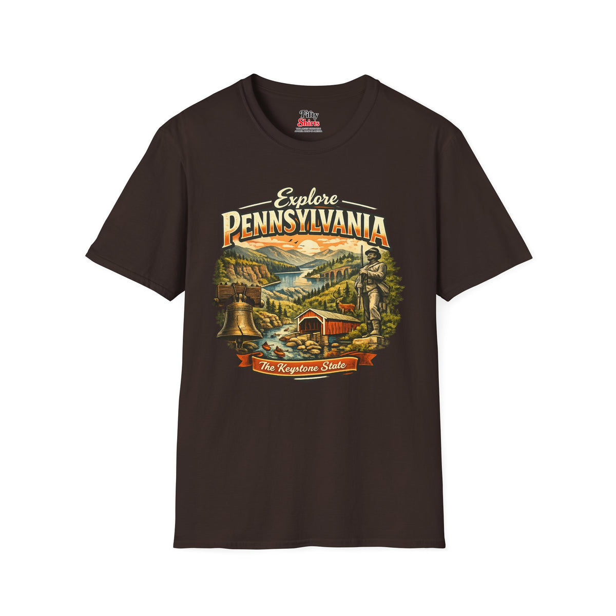 Explore Pennsylvania Unisex Softstyle T Shirt State Pride Graphic Tee Collections FS03