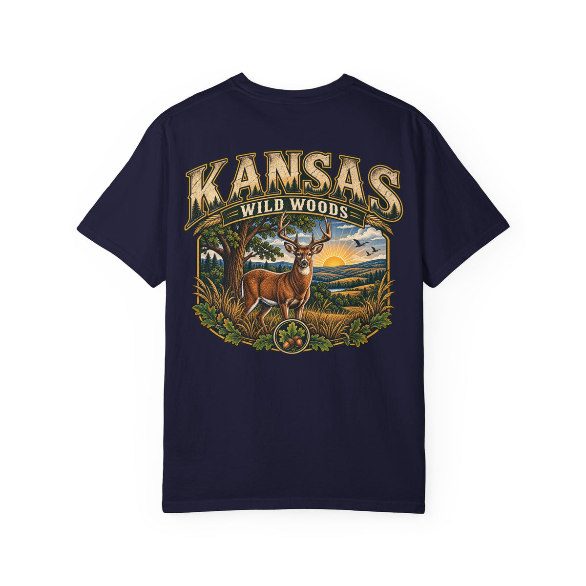 Kansas Wild Woods Unisex Comfort Color 1717 Streetwear Graphic Tee