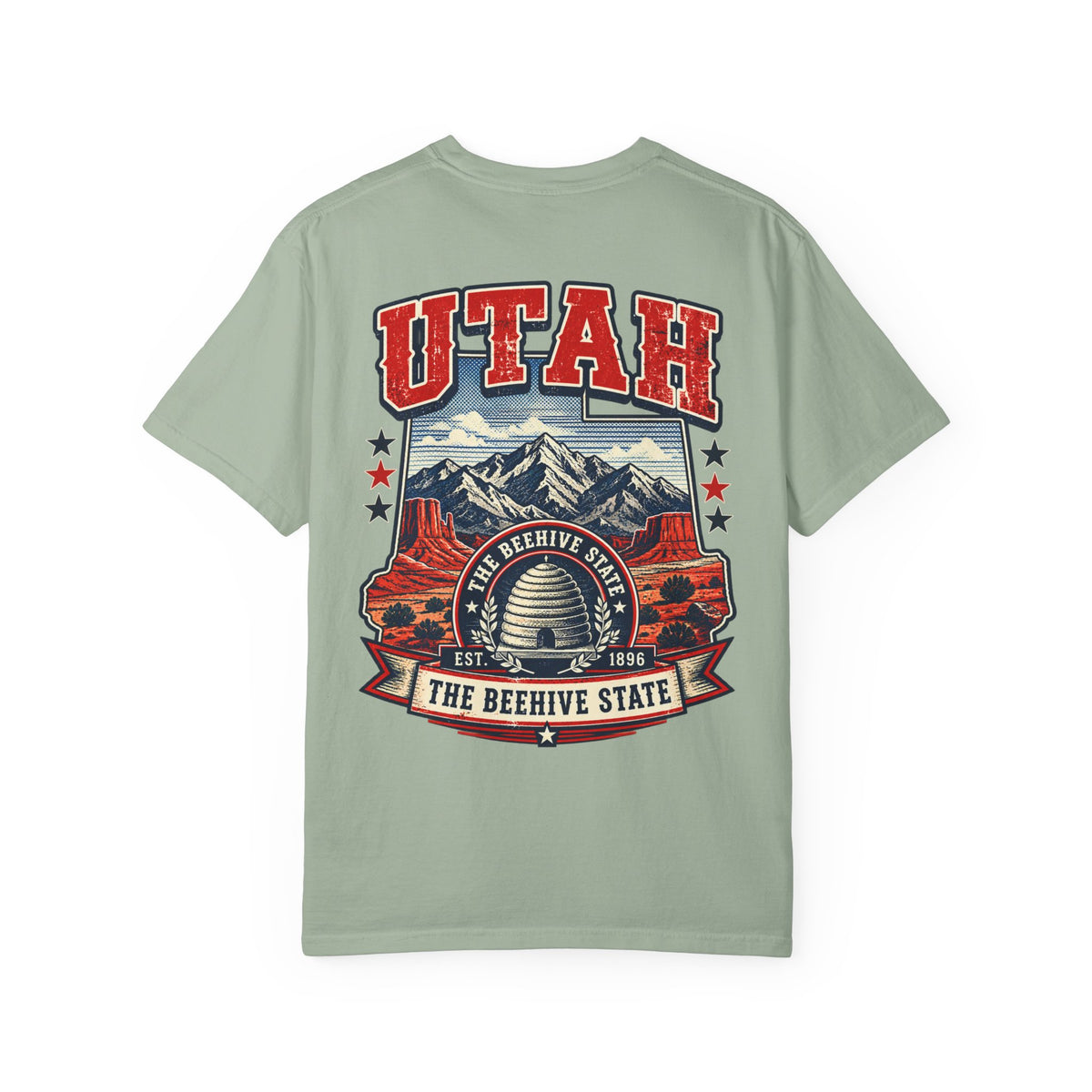 Utah the Beehive State Unisex Comfort Color 1717 Streetwear Graphic Tee