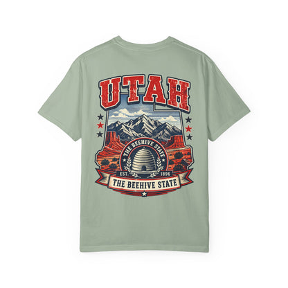 Utah the Beehive State Unisex Comfort Color 1717 Streetwear Graphic Tee