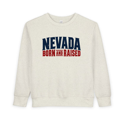Nevada Born and Raised Modern Streetwear Unisex Toddler Sweatshirt