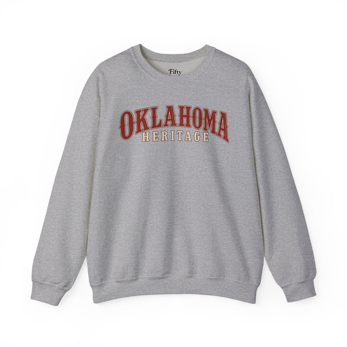 Oklahoma Heritage Unisex Crewneck Sweatshirt State Name Graphic