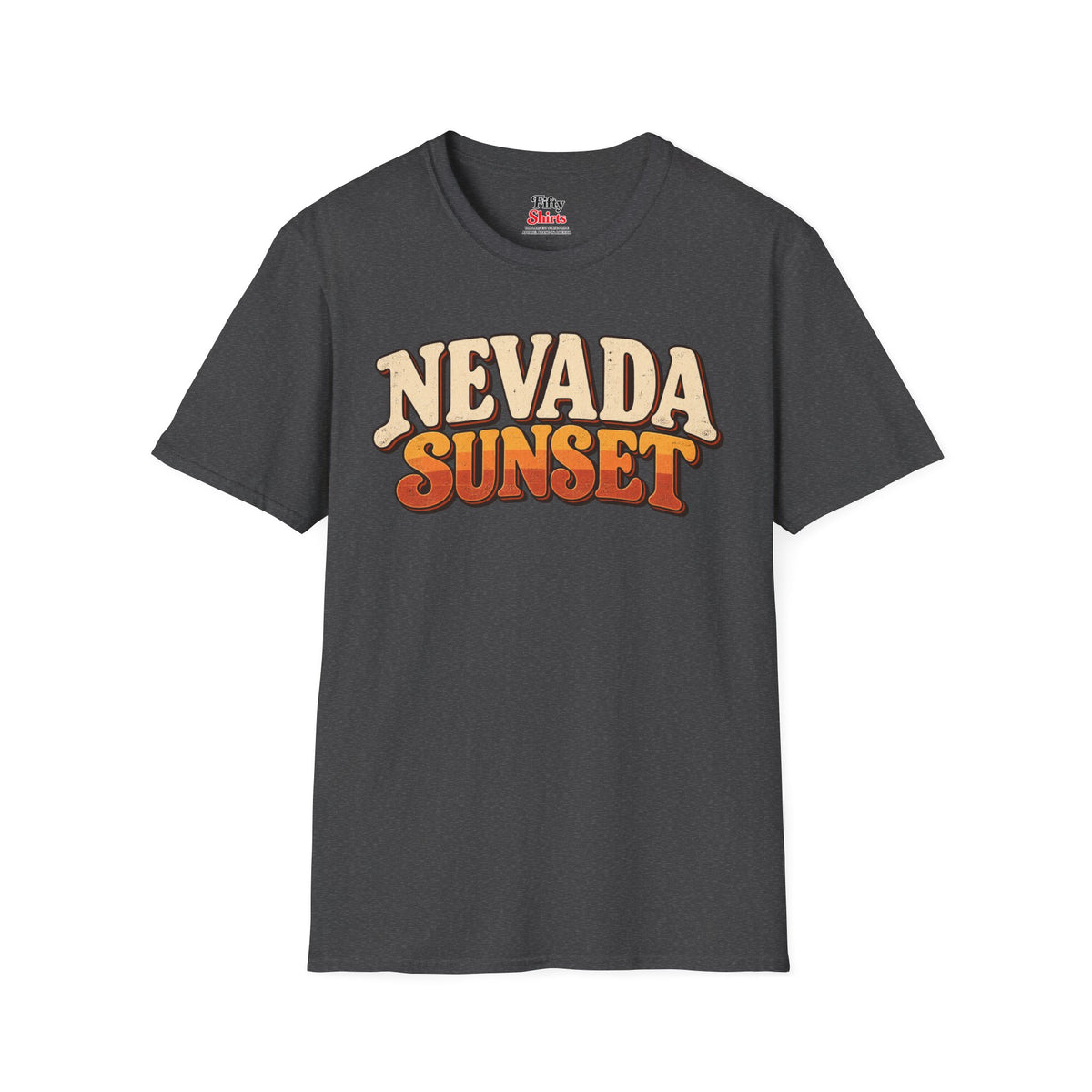 Nevada Sunset Unisex Softstyle T Shirt State Name Graphic Tee