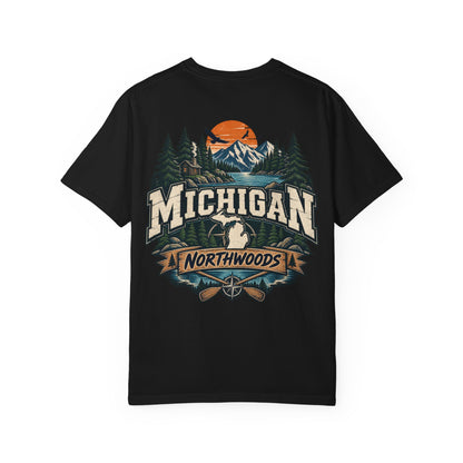 Michigan Northwoods Unisex Comfort Color 1717 Streetwear Graphic Tee