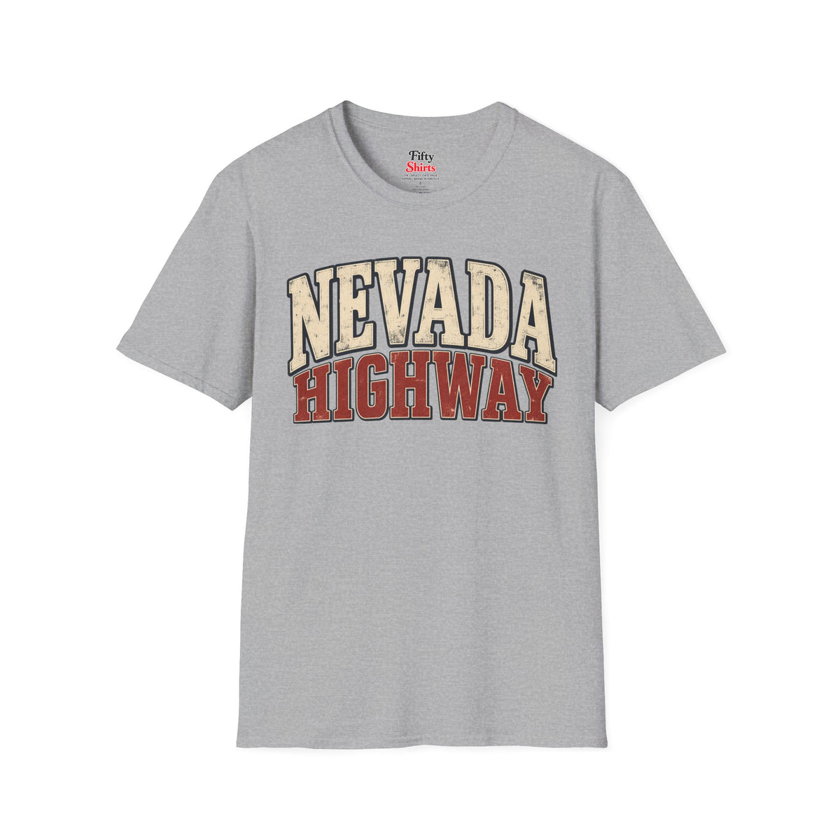Nevada Highway Unisex Softstyle T Shirt State Name Graphic Tee