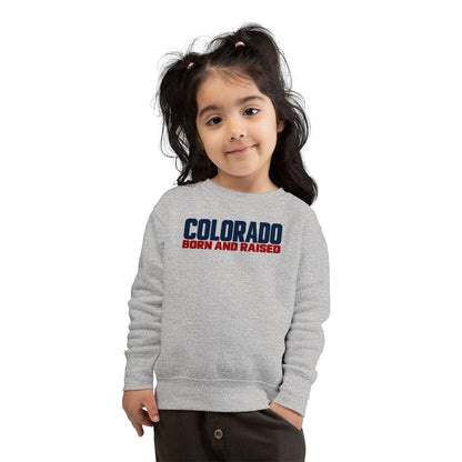 Colorado Born and Raised Minimal Modern Unisex Toddler Sweatshirt