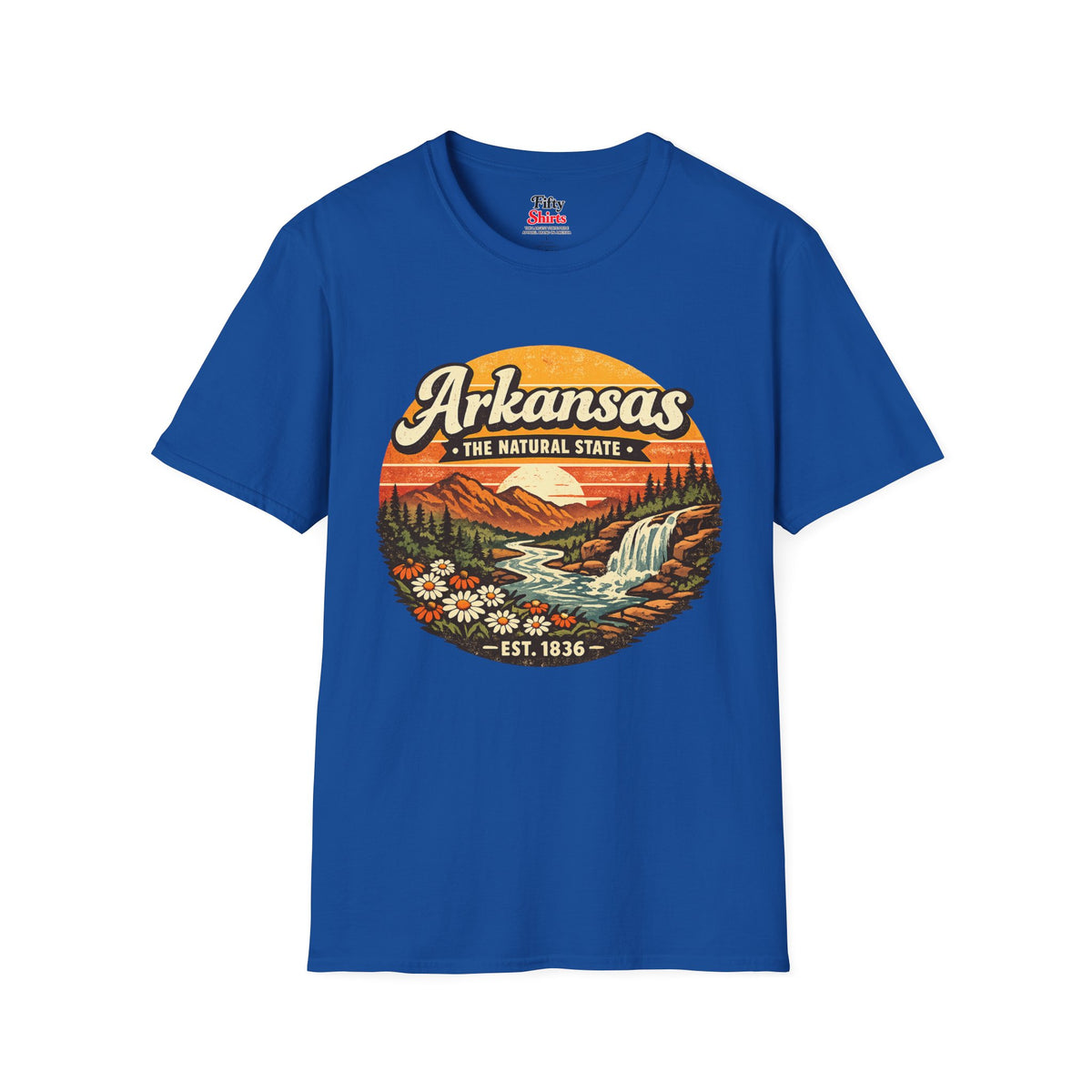 Arkansas Mountain Sunset Unisex Softstyle T Shirt State Pride Graphic Tee Collections FS03