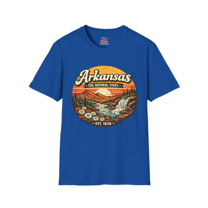 Arkansas Mountain Sunset Unisex Softstyle T Shirt State Pride Graphic Tee Collections FS03