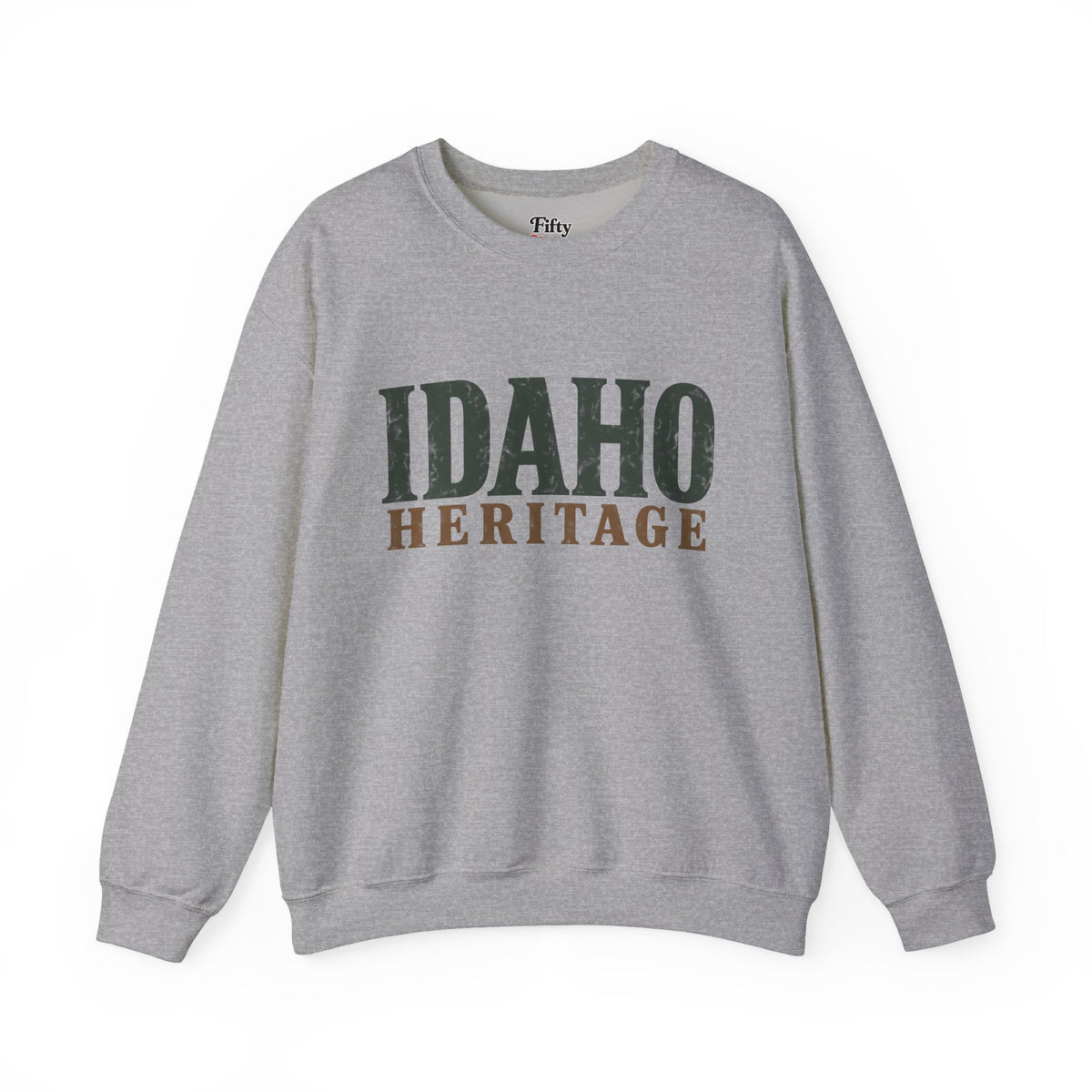 Idaho Heritage Unisex Crewneck Sweatshirt State Name Graphic