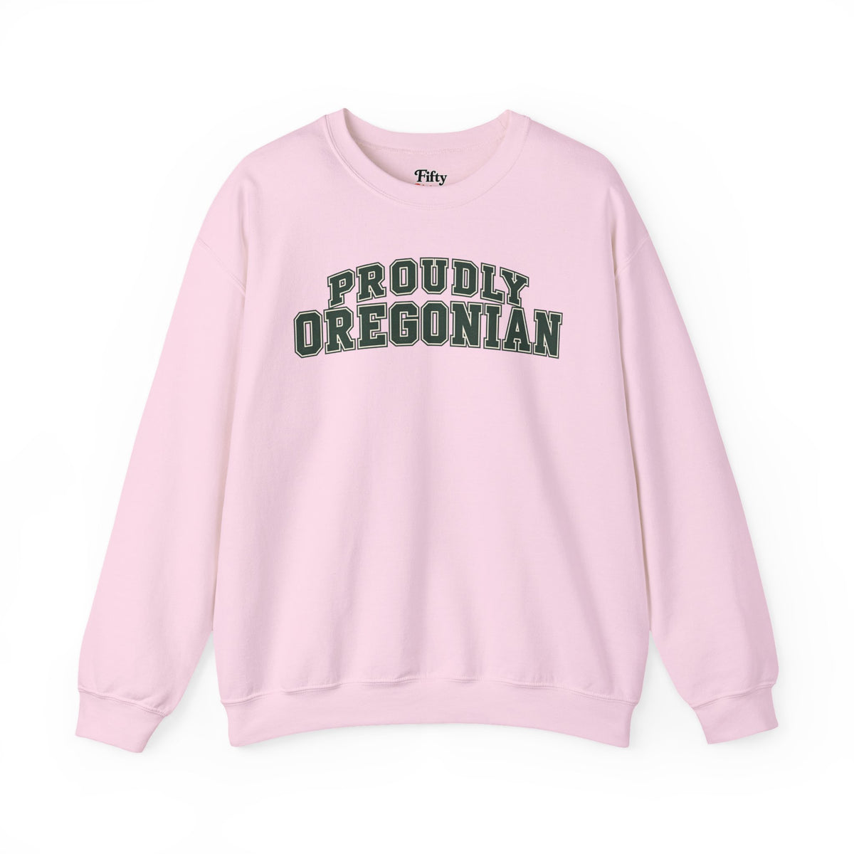 Proudly Oregonian Oregon Unisex Crewneck Sweatshirt State Name Graphic