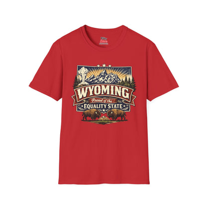 Wyoming State Pride Unisex Softstyle T Shirt State Pride Graphic Tee Collections FS03