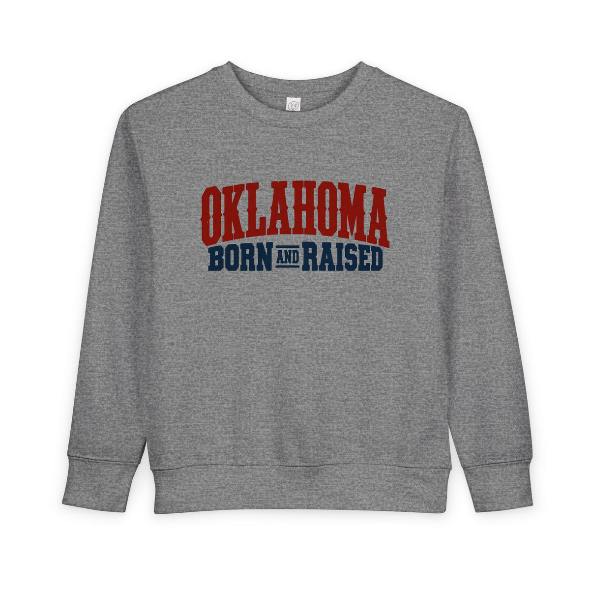 Oklahoma Born and Raised Classic Western Souvenir Unisex Toddler Sweatshirt