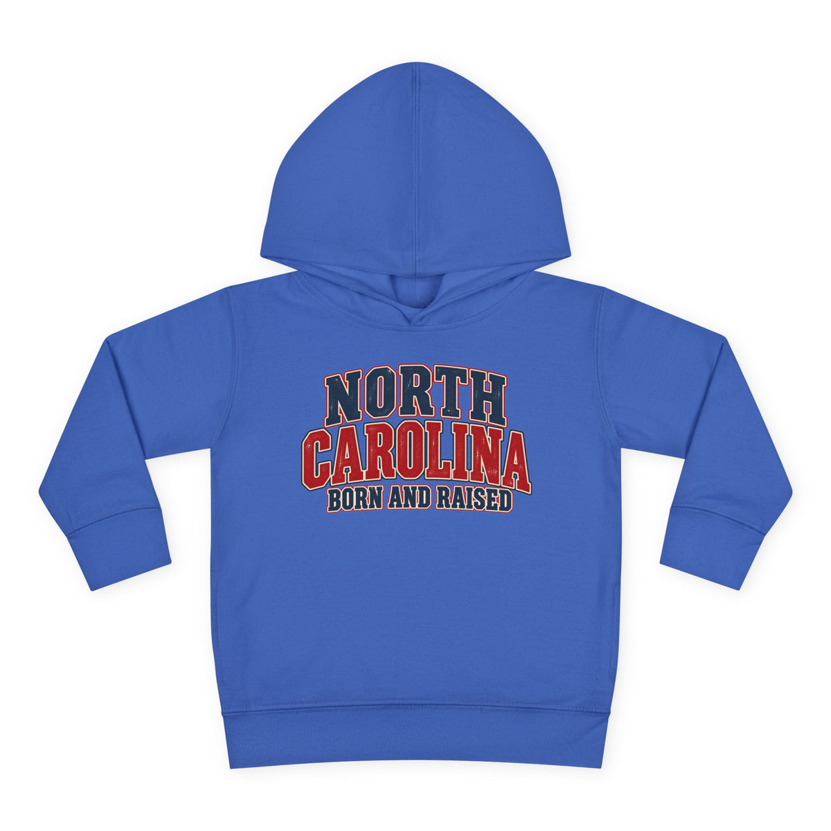 North Carolina Born and Raised Vintage Americana Unisex Toddler Pullover Fleece Hoodie