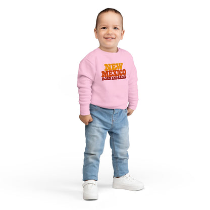 New Mexico Born and Raised 1970s Retro Unisex Toddler Sweatshirt