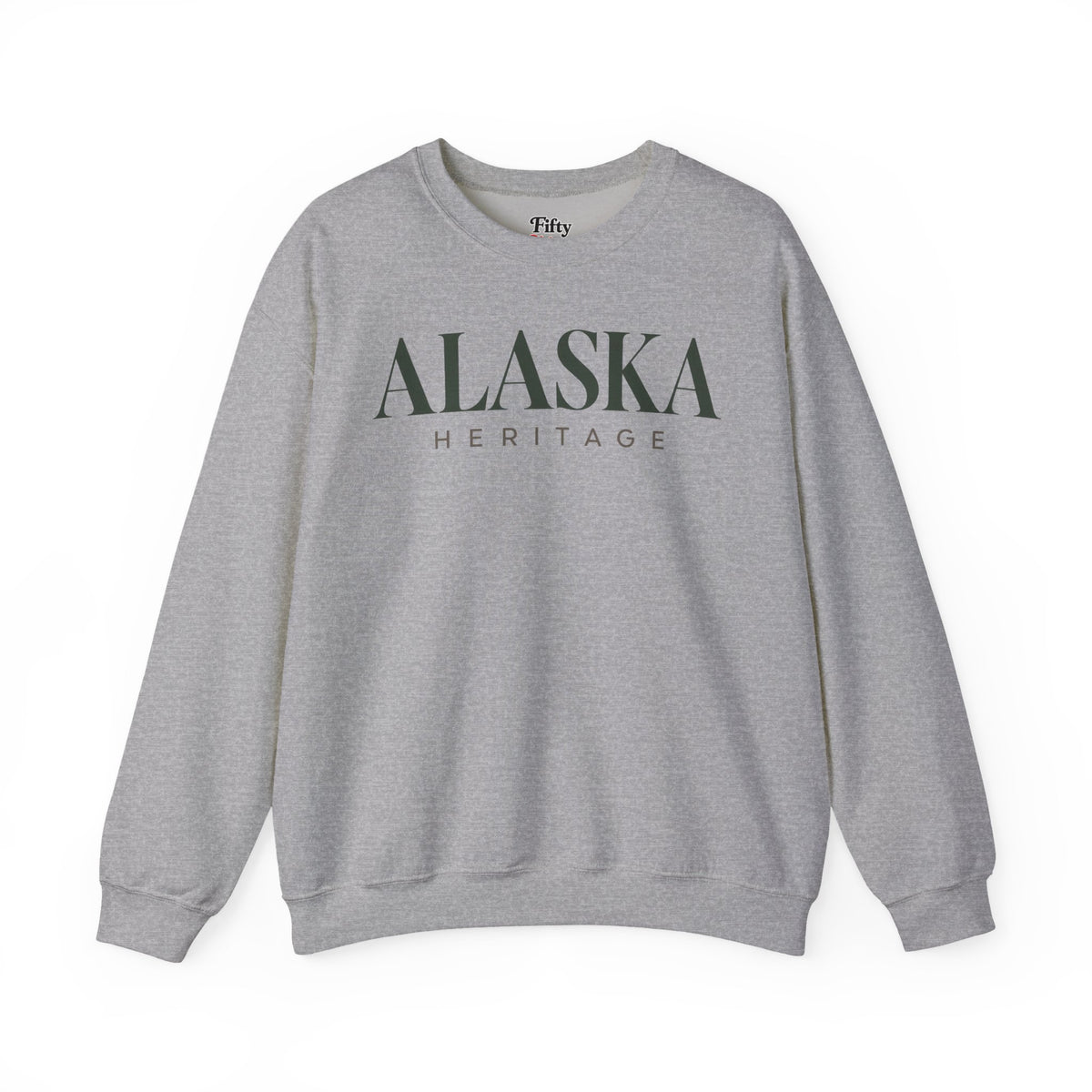 Alaska Heritage Unisex Crewneck Sweatshirt State Name Graphic