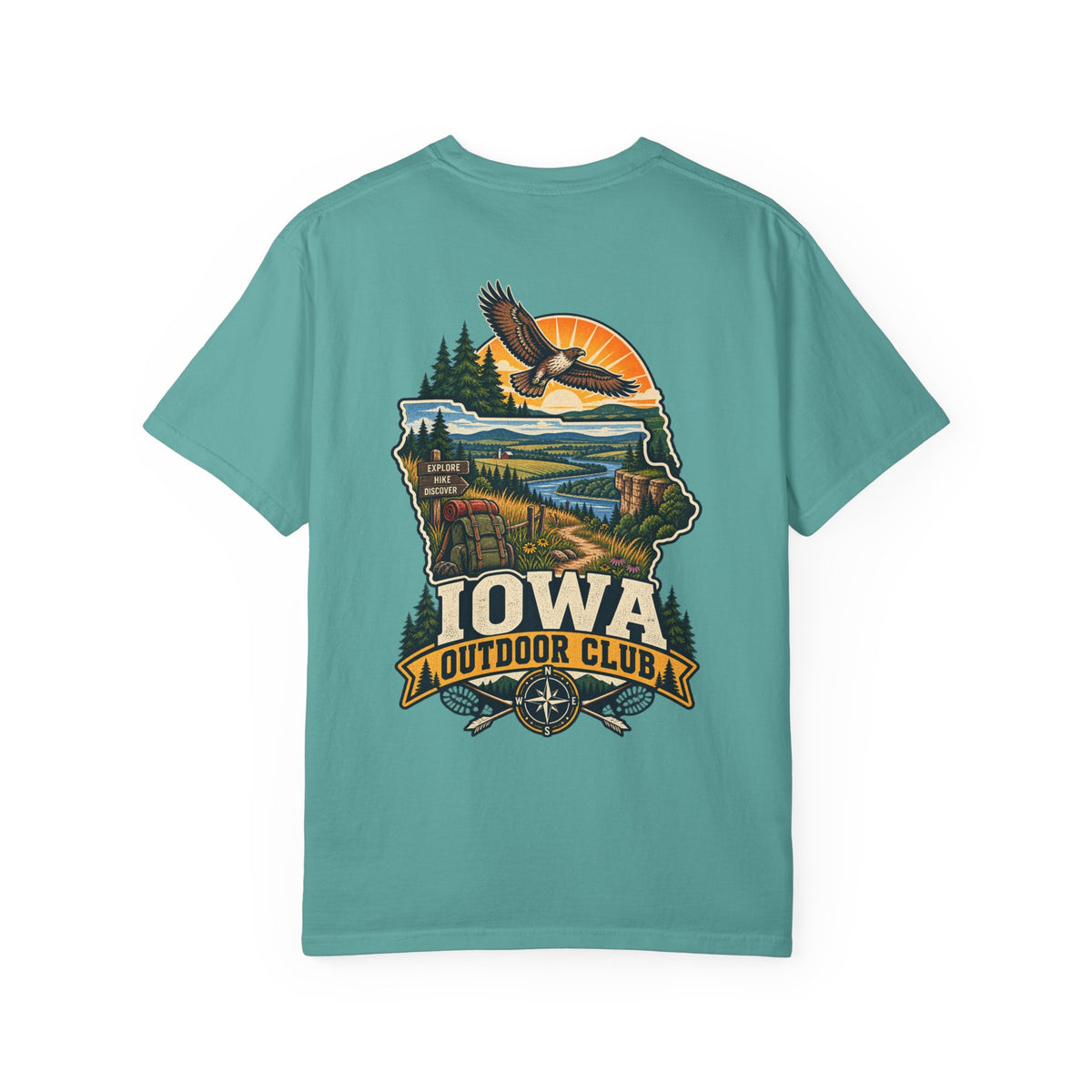 Iowa Outdoor Club Unisex Comfort Color 1717 Streetwear Graphic Tee