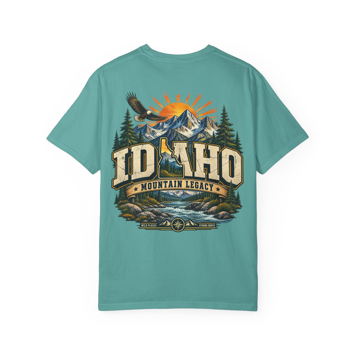 Idaho Mountain Legacy Unisex Comfort Color 1717 Streetwear Graphic Tee