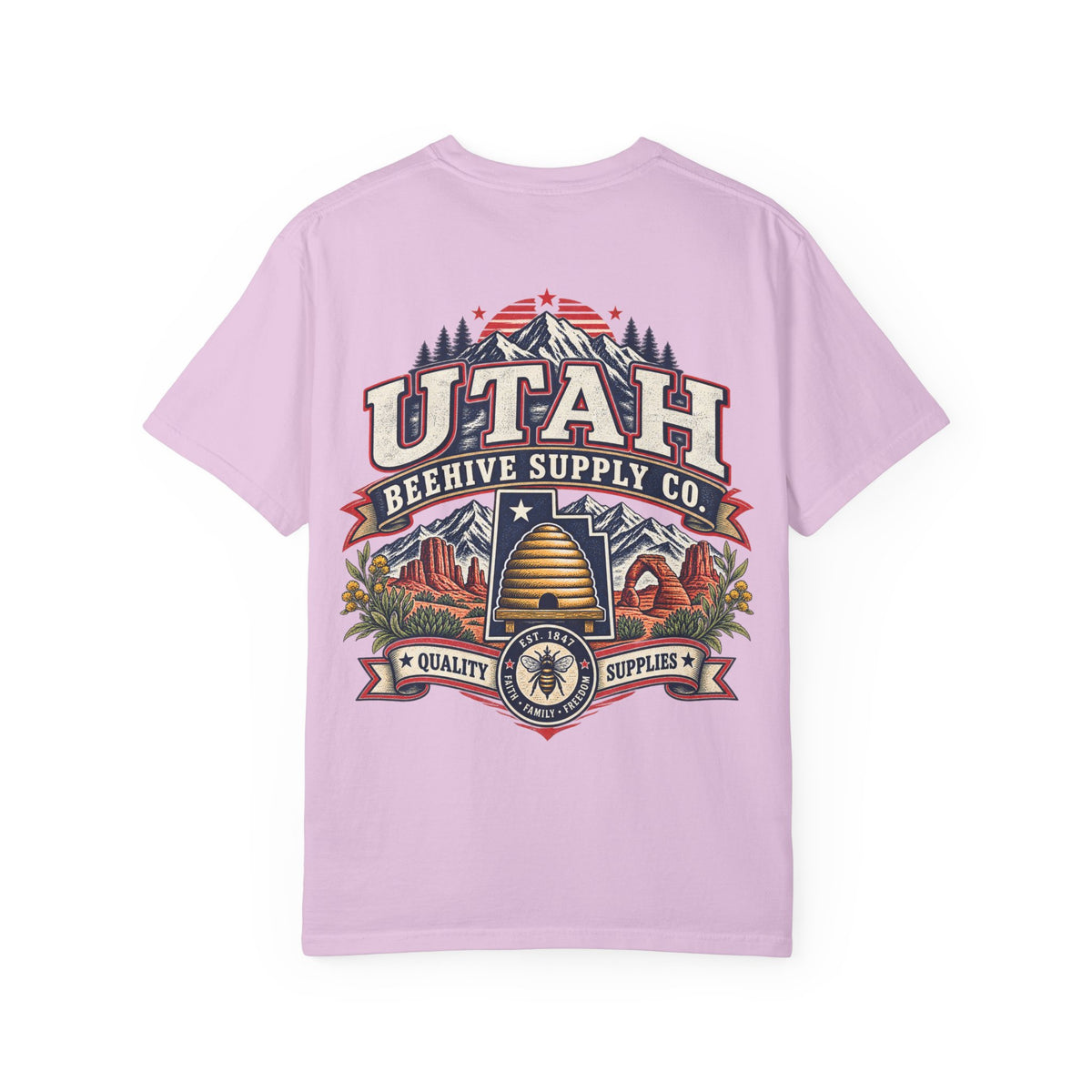 Utah Beehive Supply Co Unisex Comfort Color 1717 Streetwear Graphic Tee