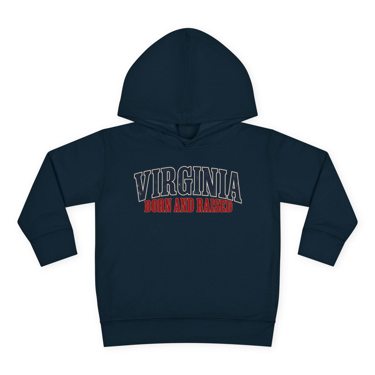 Virginia Born and Raised Southern Heritage Unisex Toddler Pullover Fleece Hoodie