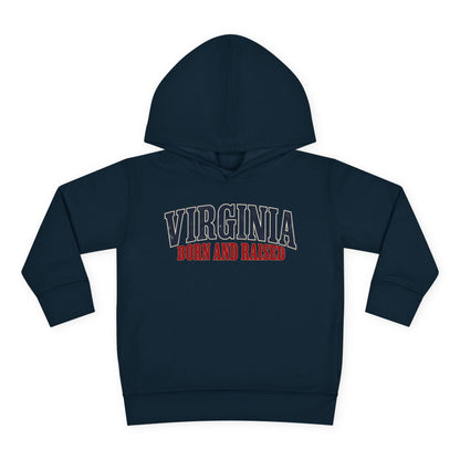 Virginia Born and Raised Southern Heritage Unisex Toddler Pullover Fleece Hoodie